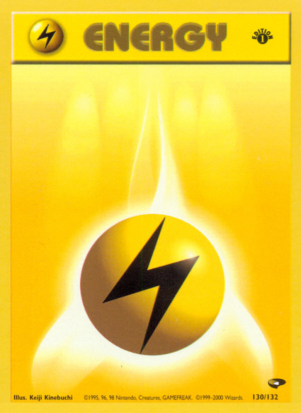 Lightning Energy (130/132) [Gym Challenge 1st Edition] | Gam3 Escape