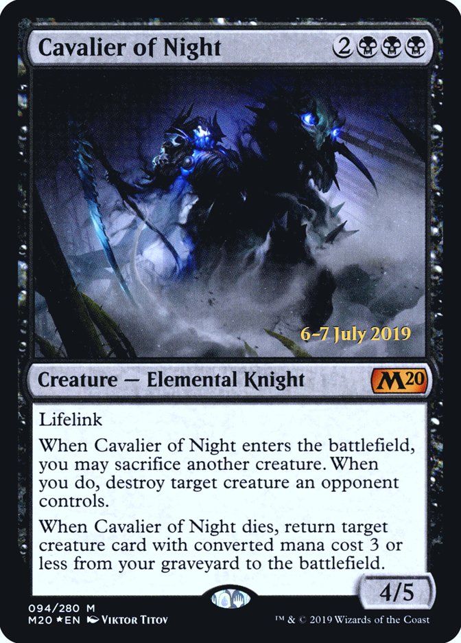 Cavalier of Night  [Core Set 2020 Prerelease Promos] | Gam3 Escape