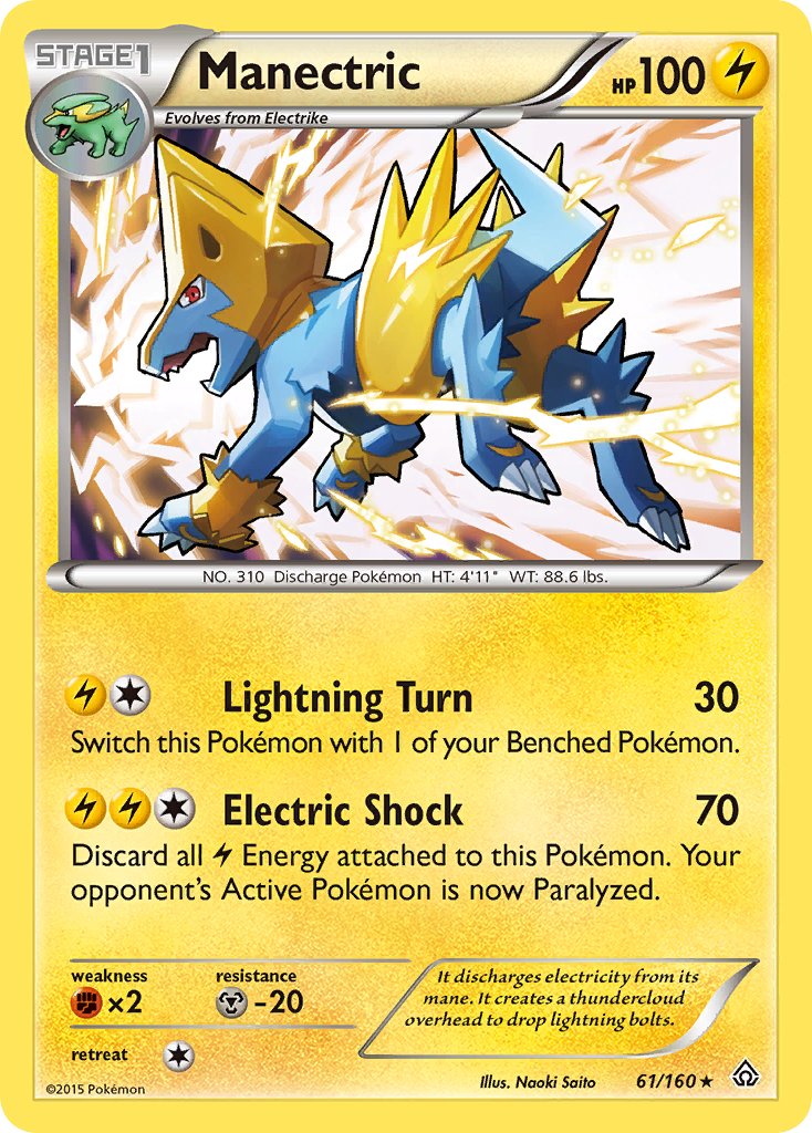 Manectric (61/160) (Theme Deck Exclusive) [XY: Primal Clash] | Gam3 Escape