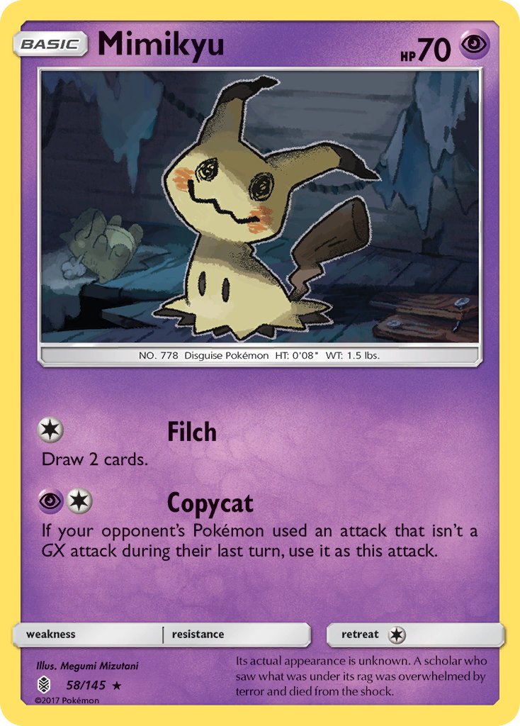 Mimikyu (58/145) (Theme Deck Exclusive) [Sun & Moon: Guardians Rising] | Gam3 Escape