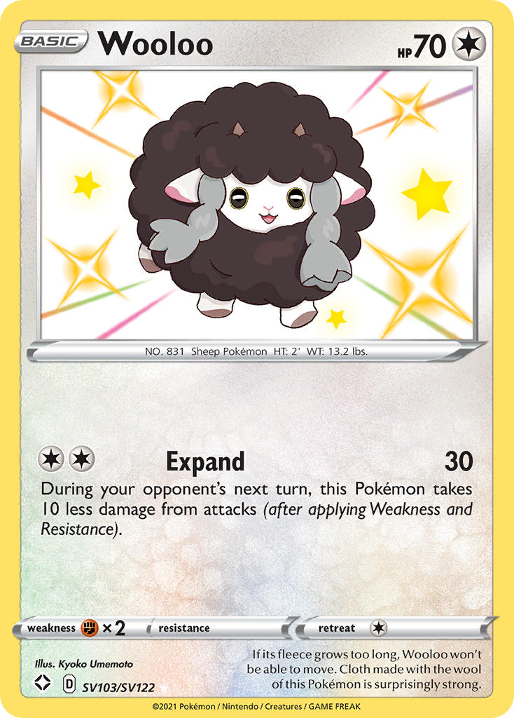 Wooloo (SV103/SV122) [Sword & Shield: Shining Fates] | Gam3 Escape