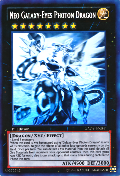 Neo Galaxy-Eyes Photon Dragon [GAOV-EN041] Ghost Rare | Gam3 Escape