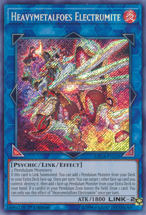 Heavymetalfoes Electrumite [MP18-EN229] Secret Rare | Gam3 Escape
