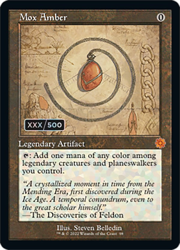 Mox Amber (Retro Schematic) (Serial Numbered) [The Brothers' War Retro Artifacts] | Gam3 Escape