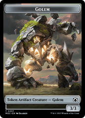 Golem // Clue Double-Sided Token [March of the Machine Commander Tokens] | Gam3 Escape