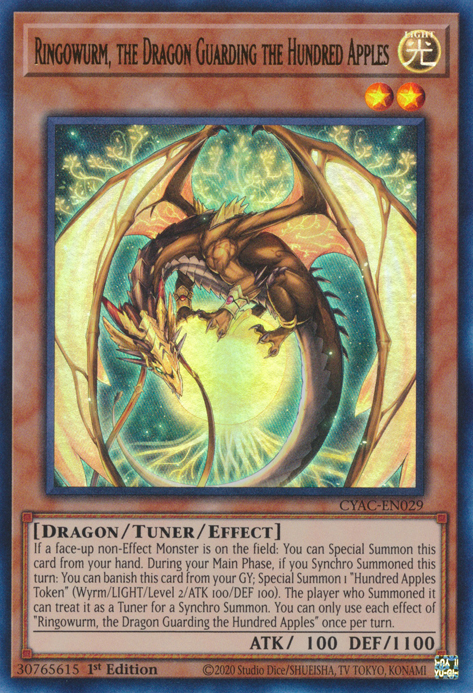 Ringowurm, the Dragon Guarding the Hundred Apples [CYAC-EN029] Ultra Rare | Gam3 Escape