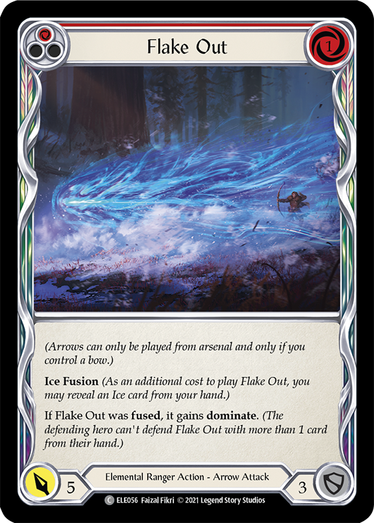 Flake Out (Red) [ELE056] (Tales of Aria)  1st Edition Rainbow Foil | Gam3 Escape