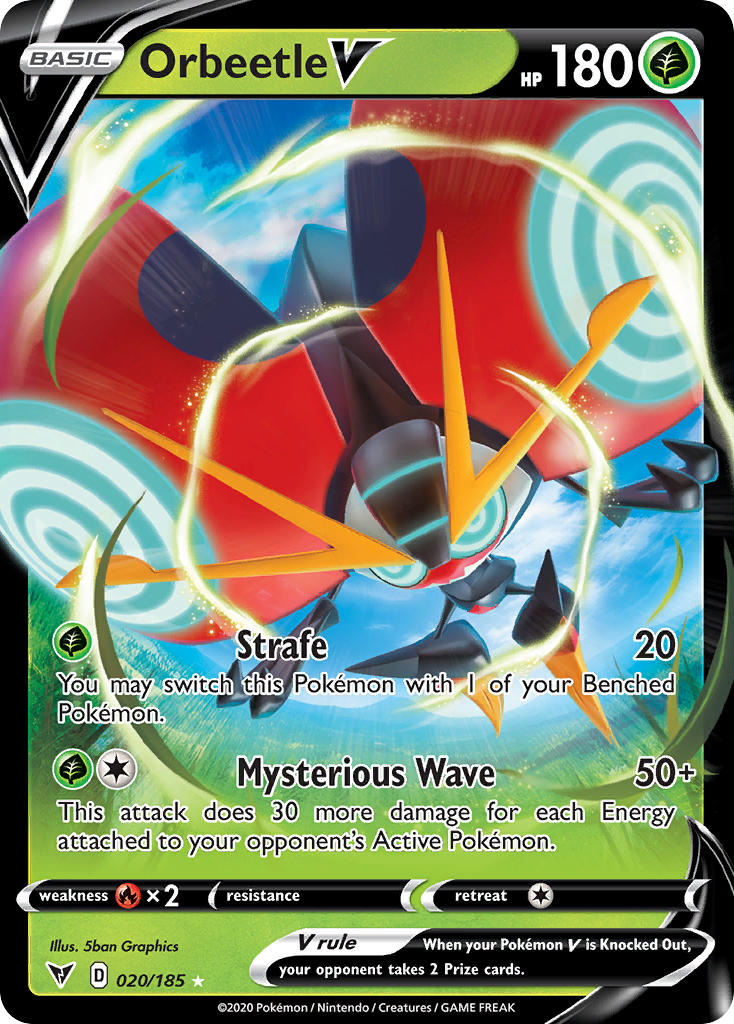 Orbeetle V (020/185) [Sword & Shield: Vivid Voltage] | Gam3 Escape