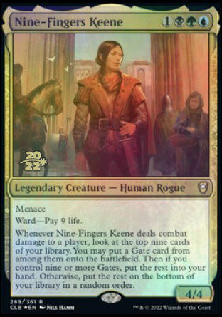 Nine-Fingers Keene [Commander Legends: Battle for Baldur's Gate Prerelease Promos] | Gam3 Escape