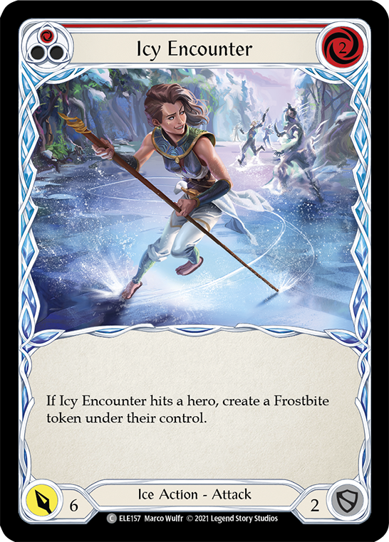 Icy Encounter (Red) [ELE157] (Tales of Aria)  1st Edition Rainbow Foil | Gam3 Escape