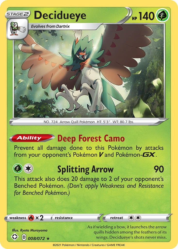 Decidueye (008/072) [Sword & Shield: Shining Fates] | Gam3 Escape