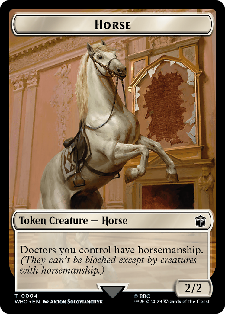 Horse // Cyberman Double-Sided Token [Doctor Who Tokens] | Gam3 Escape
