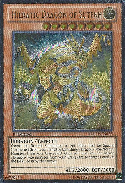 Hieratic Dragon of Sutekh (UTR) [GAOV-EN025] Ultimate Rare | Gam3 Escape