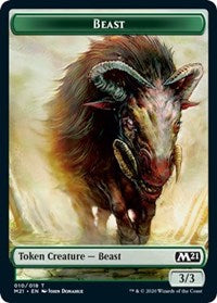 Beast // Knight Double-sided Token [Core Set 2021 Tokens] | Gam3 Escape