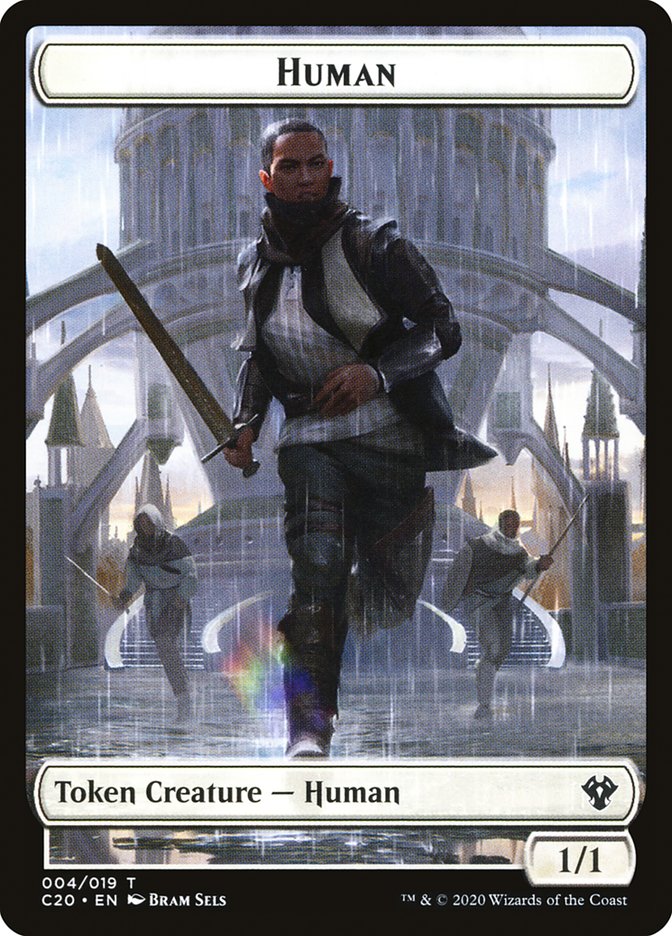 Human // Treasure Double-sided Token [Commander 2020 Tokens] | Gam3 Escape