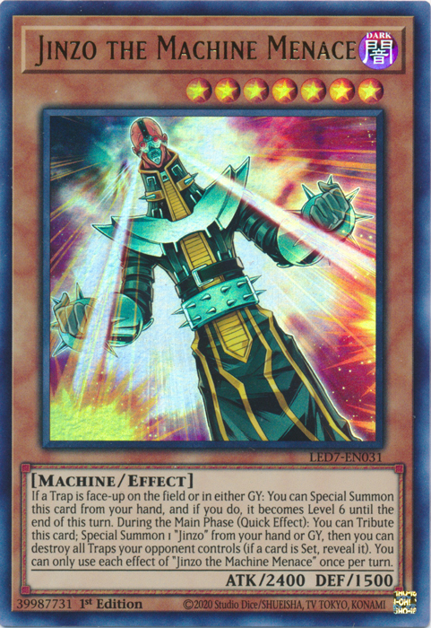 Jinzo the Machine Menace [LED7-EN031] Ultra Rare | Gam3 Escape