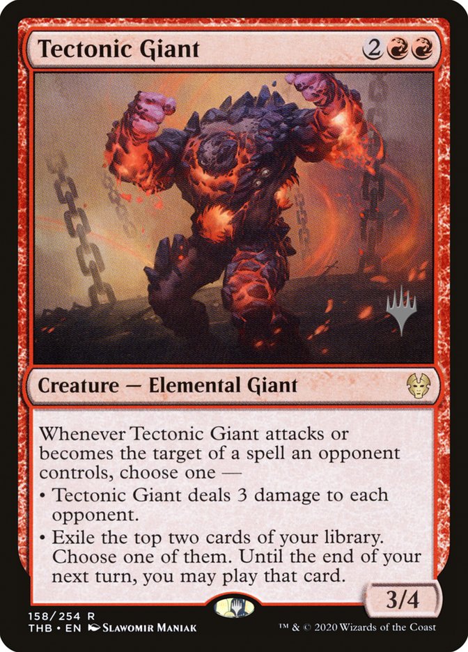 Tectonic Giant (Promo Pack) [Theros Beyond Death Promos] | Gam3 Escape