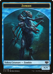 Teferi, Temporal Archmage Emblem // Zombie (011/036) Double-sided Token [Commander 2014 Tokens] | Gam3 Escape
