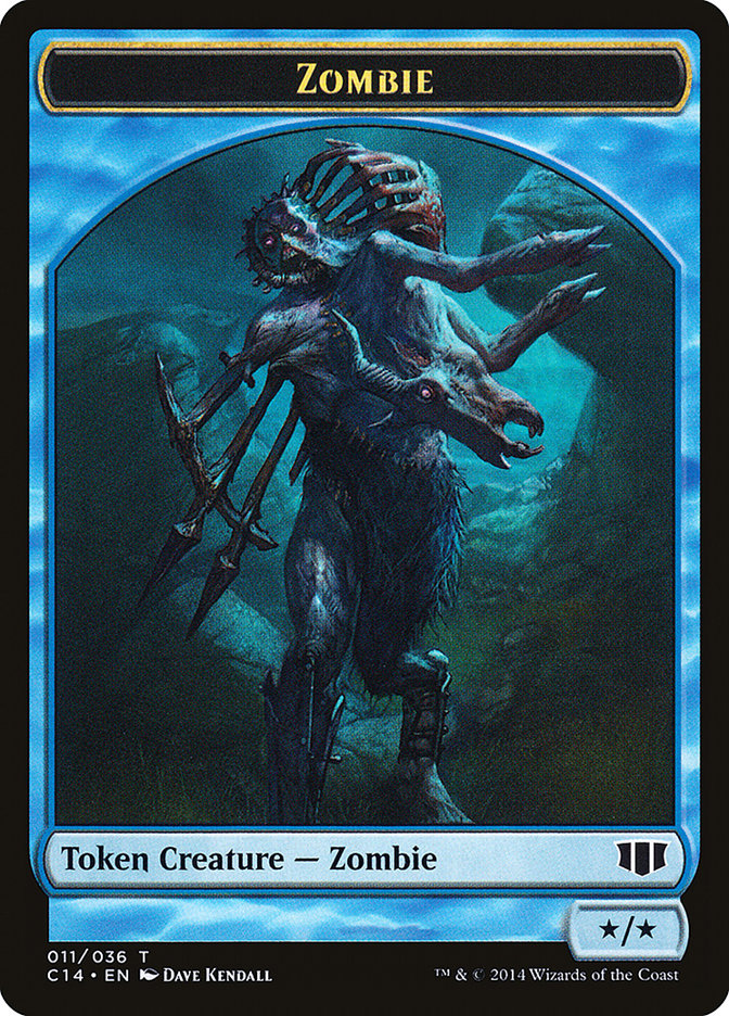 Whale // Zombie (011/036) Double-sided Token [Commander 2014 Tokens] | Gam3 Escape