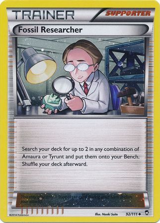 Fossil Researcher (92/111) (Cosmos Holo) [XY: Furious Fists] | Gam3 Escape