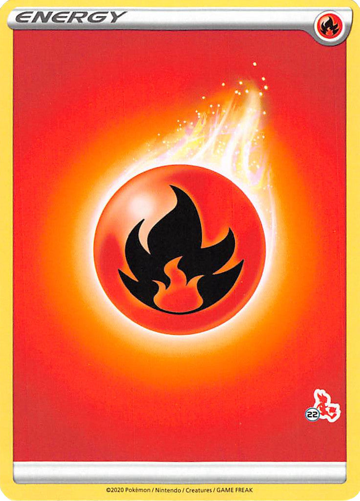 Fire Energy (Cinderace Stamp #22) [Battle Academy 2022] | Gam3 Escape