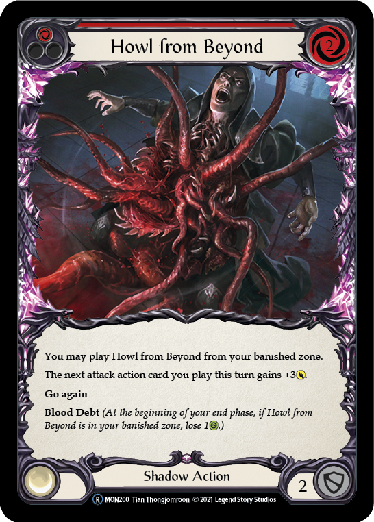 Howl from Beyond (Red) (Rainbow Foil) [U-MON200-RF] Unlimited Rainbow Foil | Gam3 Escape