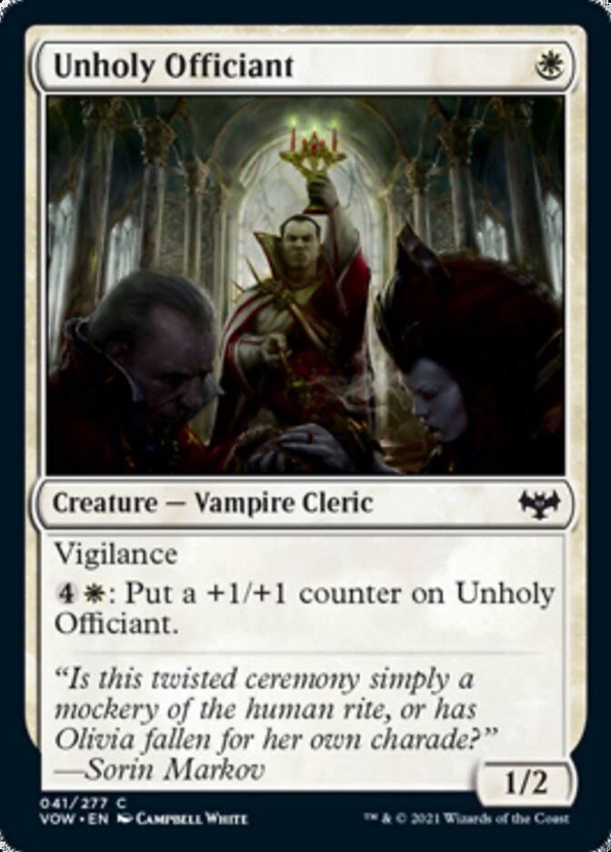 Unholy Officiant [Innistrad: Crimson Vow] | Gam3 Escape