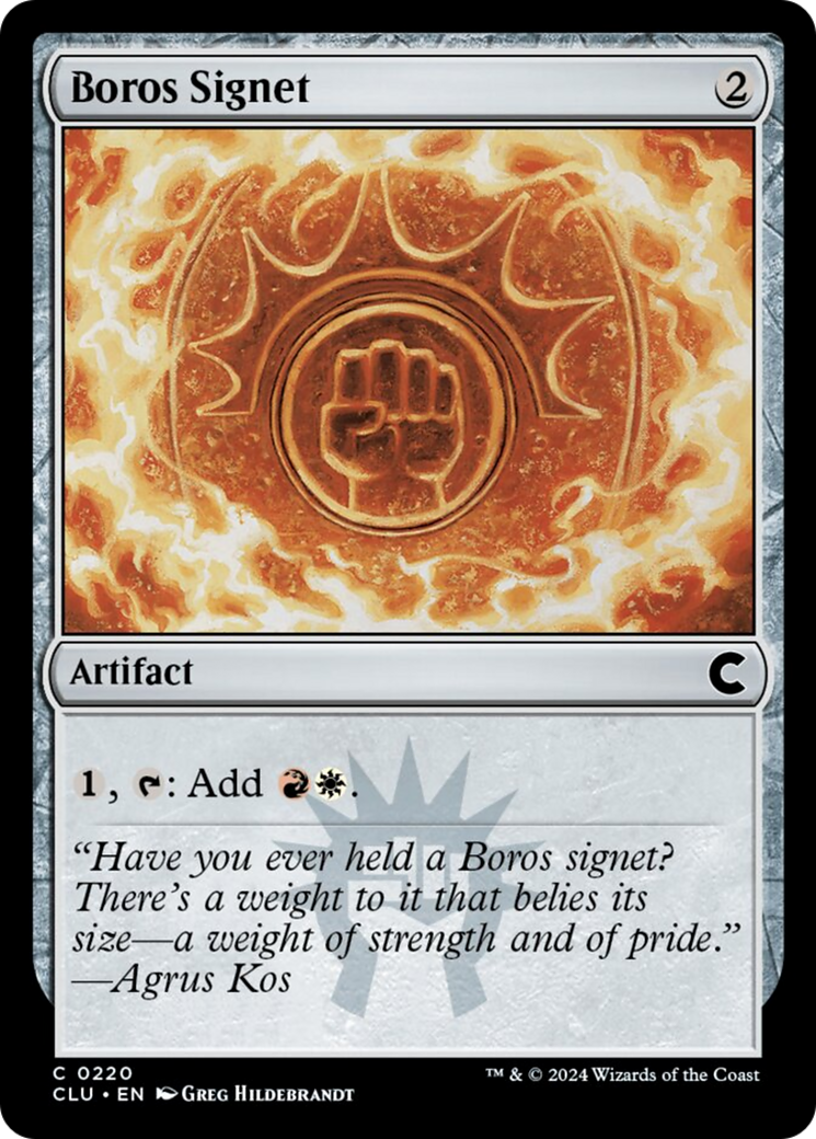 Boros Signet [Ravnica: Clue Edition] | Gam3 Escape