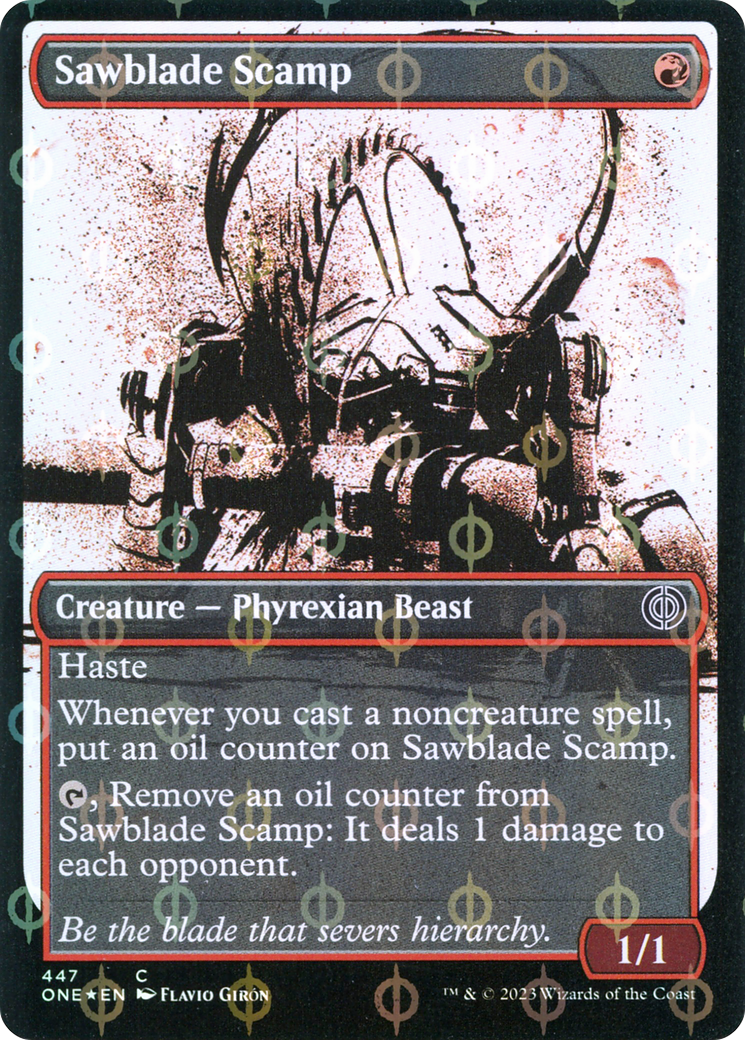 Sawblade Scamp (Showcase Ichor Step-and-Compleat Foil) [Phyrexia: All Will Be One] | Gam3 Escape