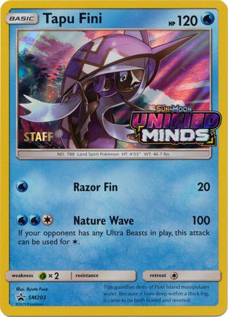 Tapu Fini (SM203) (Staff Prerelease Promo) [Sun & Moon: Black Star Promos] | Gam3 Escape