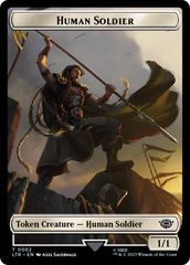 Human (04) // Human Soldier (02) Double-Sided Token [The Lord of the Rings: Tales of Middle-Earth Commander Tokens] | Gam3 Escape