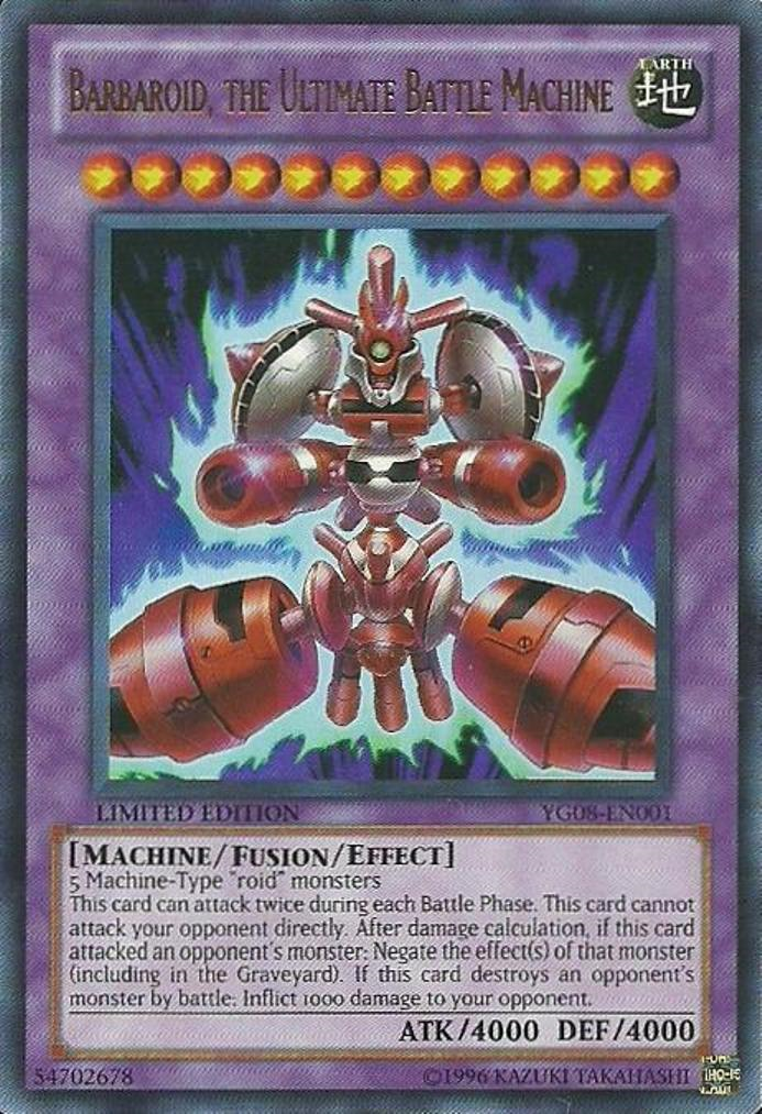 Barbaroid, the Ultimate Battle Machine [YG08-EN001] Ultra Rare | Gam3 Escape