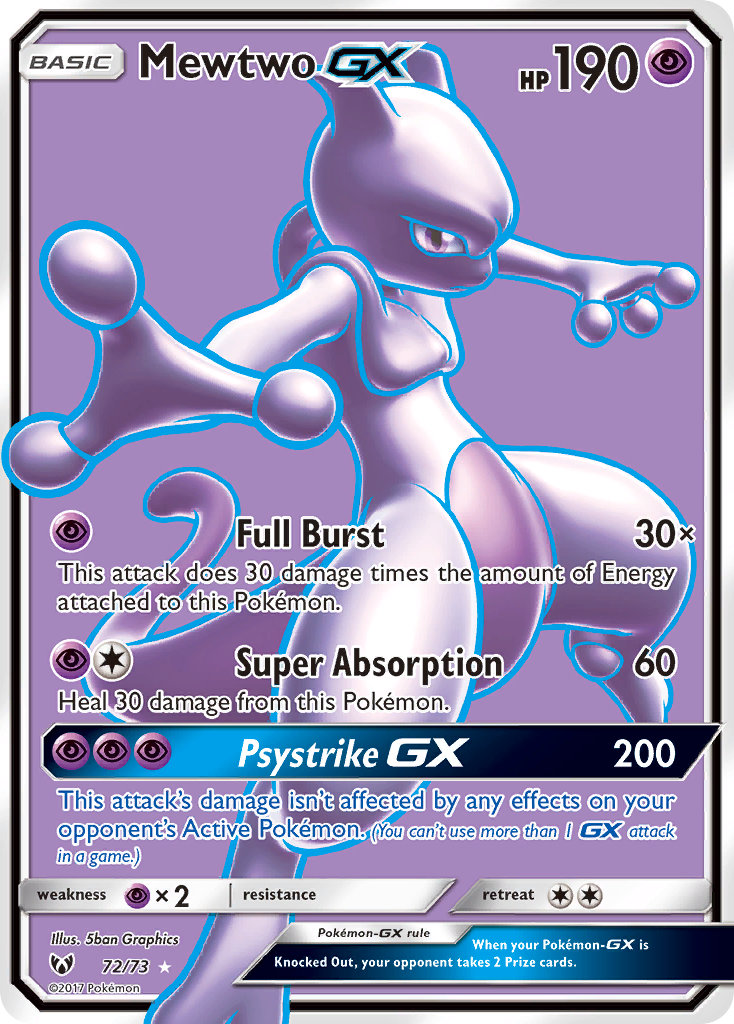 Mewtwo GX (72/73) [Sun & Moon: Shining Legends] | Gam3 Escape