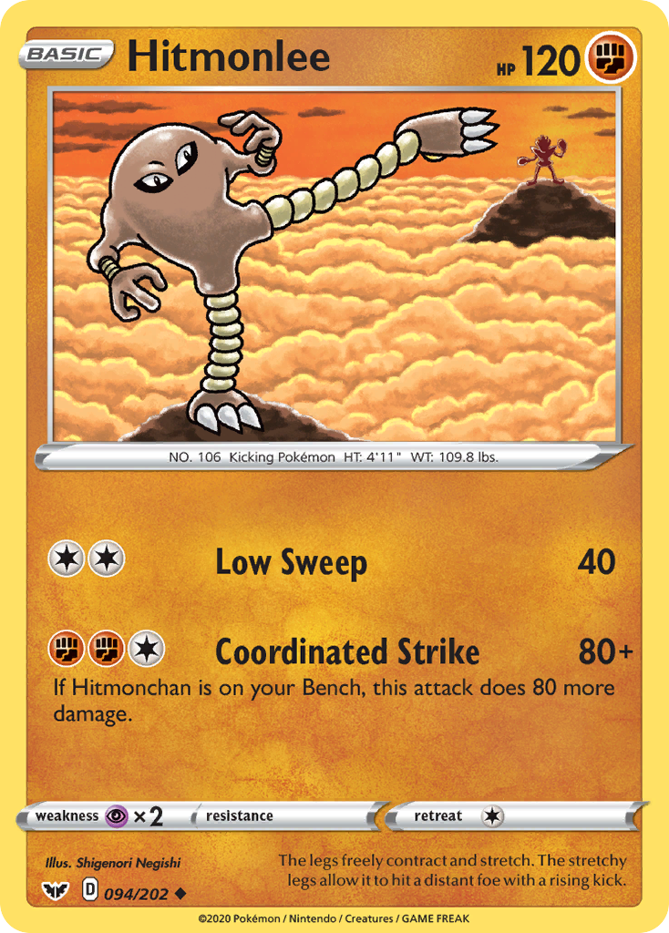 Hitmonlee (094/202) [Sword & Shield: Base Set] | Gam3 Escape