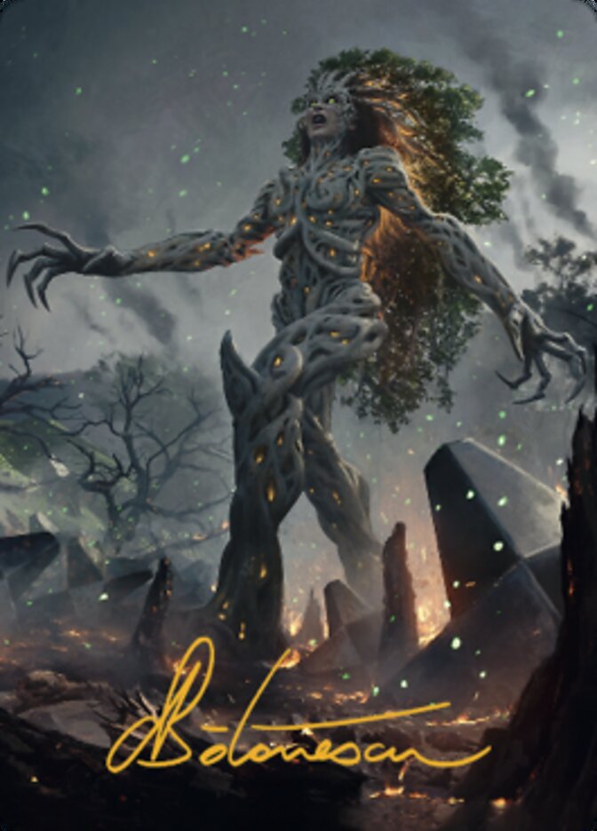 Titania, Gaea Incarnate Art Card (Gold-Stamped Signature) [The Brothers' War Art Series] | Gam3 Escape