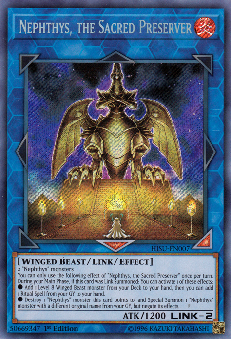 Nephthys, the Sacred Preserver [HISU-EN007] Secret Rare | Gam3 Escape