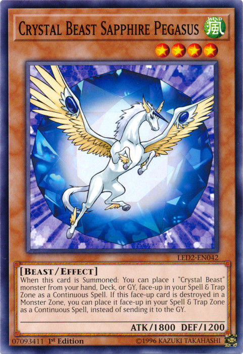 Crystal Beast Sapphire Pegasus [LED2-EN042] Common | Gam3 Escape