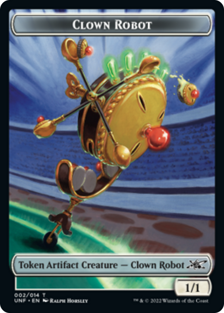 Clown Robot (002) // Treasure (013) Double-sided Token [Unfinity Tokens] | Gam3 Escape