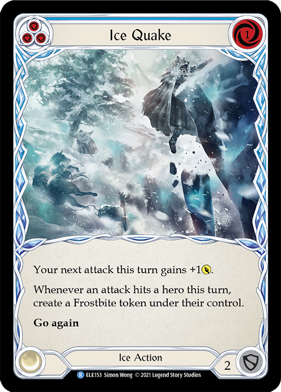 Ice Quake (Blue) [ELE153] (Tales of Aria)  1st Edition Rainbow Foil | Gam3 Escape