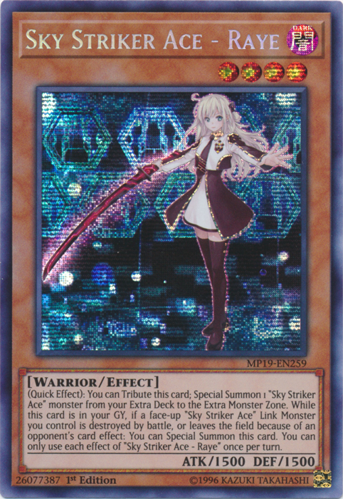 Sky Striker Ace - Raye [MP19-EN259] Prismatic Secret Rare | Gam3 Escape