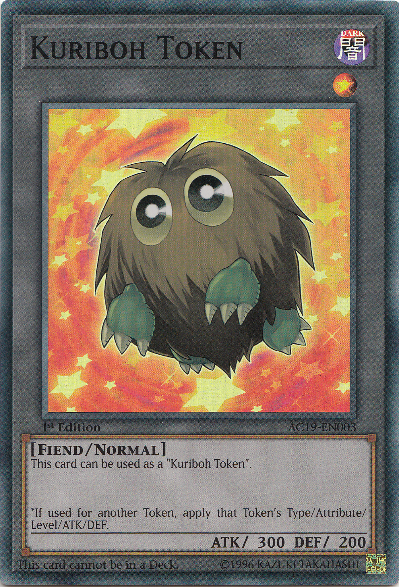 Kuriboh Token [AC19-EN003] Super Rare | Gam3 Escape