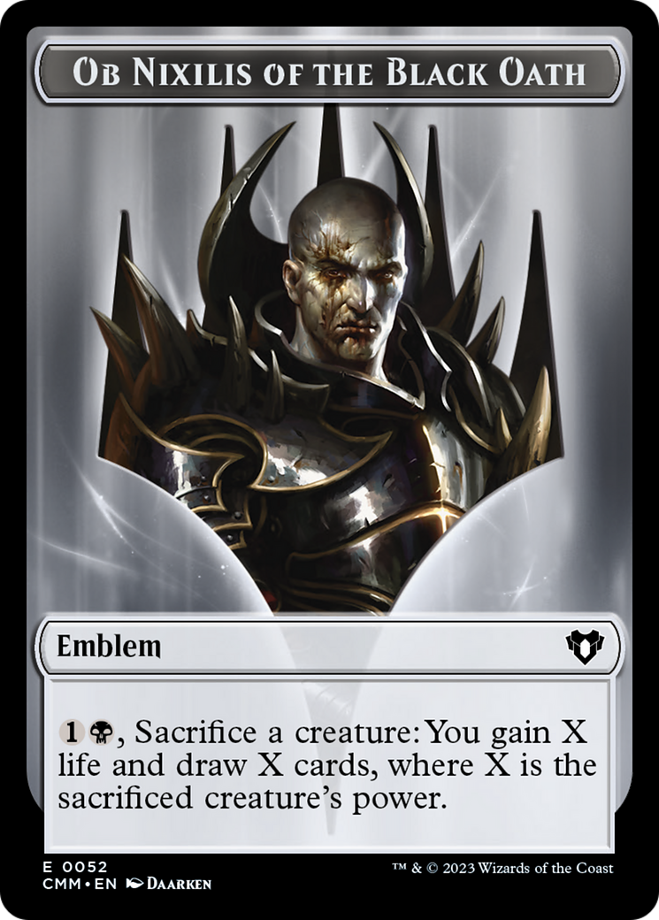 Ob Nixilis of the Black Oath Emblem [Commander Masters Tokens] | Gam3 Escape