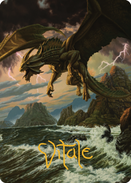 Ancient Bronze Dragon Art Card (03) (Gold-Stamped Signature) [Commander Legends: Battle for Baldur's Gate Art Series] | Gam3 Escape