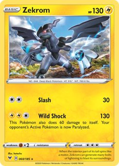 Zekrom (060/185) [Sword & Shield: Vivid Voltage] | Gam3 Escape