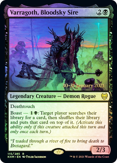 Varragoth, Bloodsky Sire  [Kaldheim Prerelease Promos] | Gam3 Escape