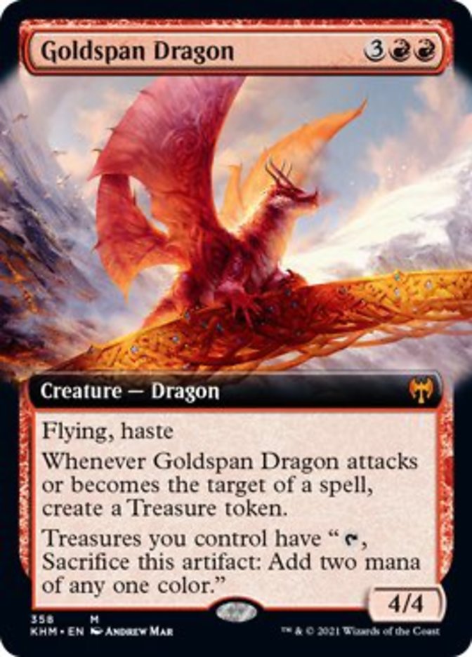 Goldspan Dragon (Extended Art) [Kaldheim] | Gam3 Escape