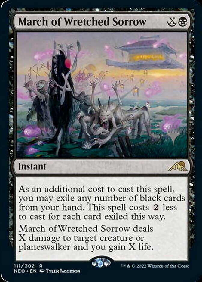 March of Wretched Sorrow (Promo Pack) [Kamigawa: Neon Dynasty Promos] | Gam3 Escape