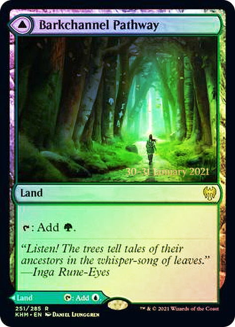 Barkchannel Pathway // Tidechannel Pathway  [Kaldheim Prerelease Promos] | Gam3 Escape