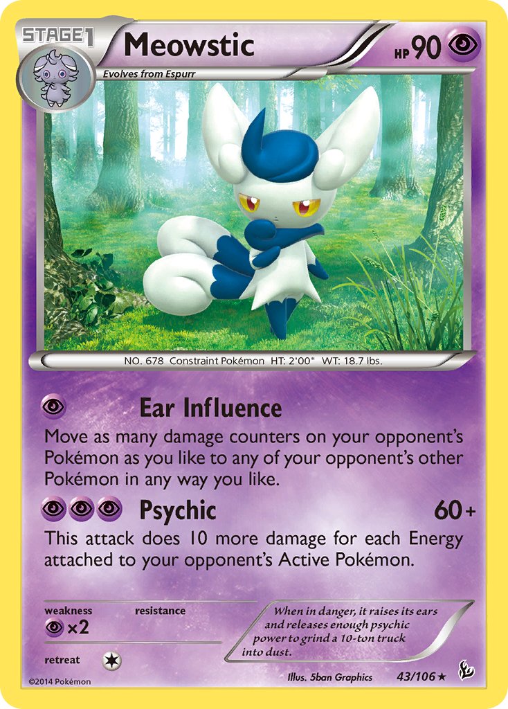 Meowstic (43/106) (Theme Deck Exclusive) [XY: Flashfire] | Gam3 Escape