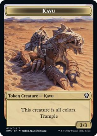 Kavu // Bear Double-sided Token [Dominaria United Commander Tokens] | Gam3 Escape